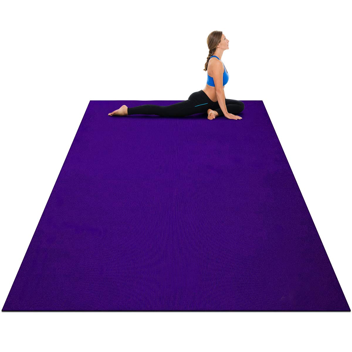 8mm Thick Exercise Mat with Carrying Straps Home Gym Non-slip Workout Mat