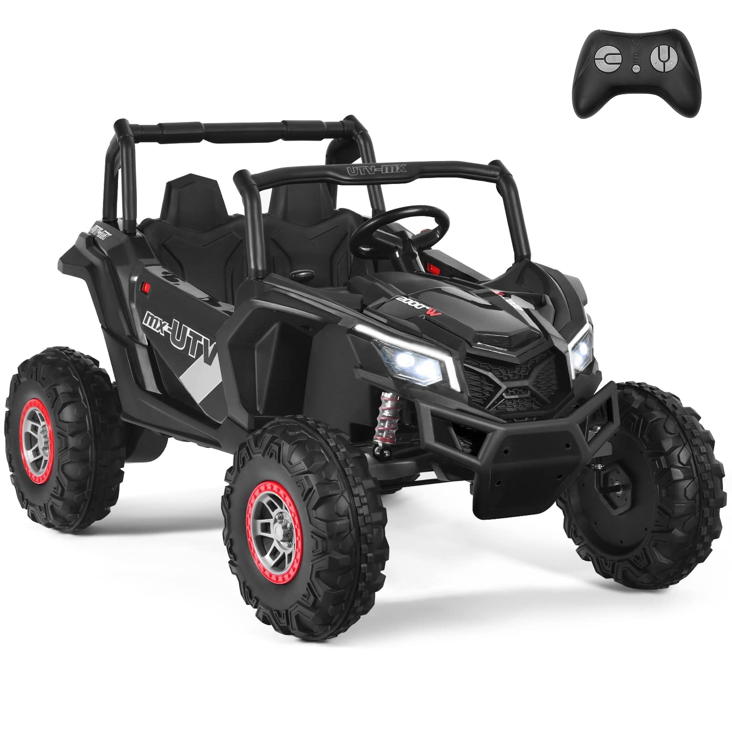 GYMAX Kids Electric UTV, 12V Children Ride on Car with Remote Control, Forward/Reverse