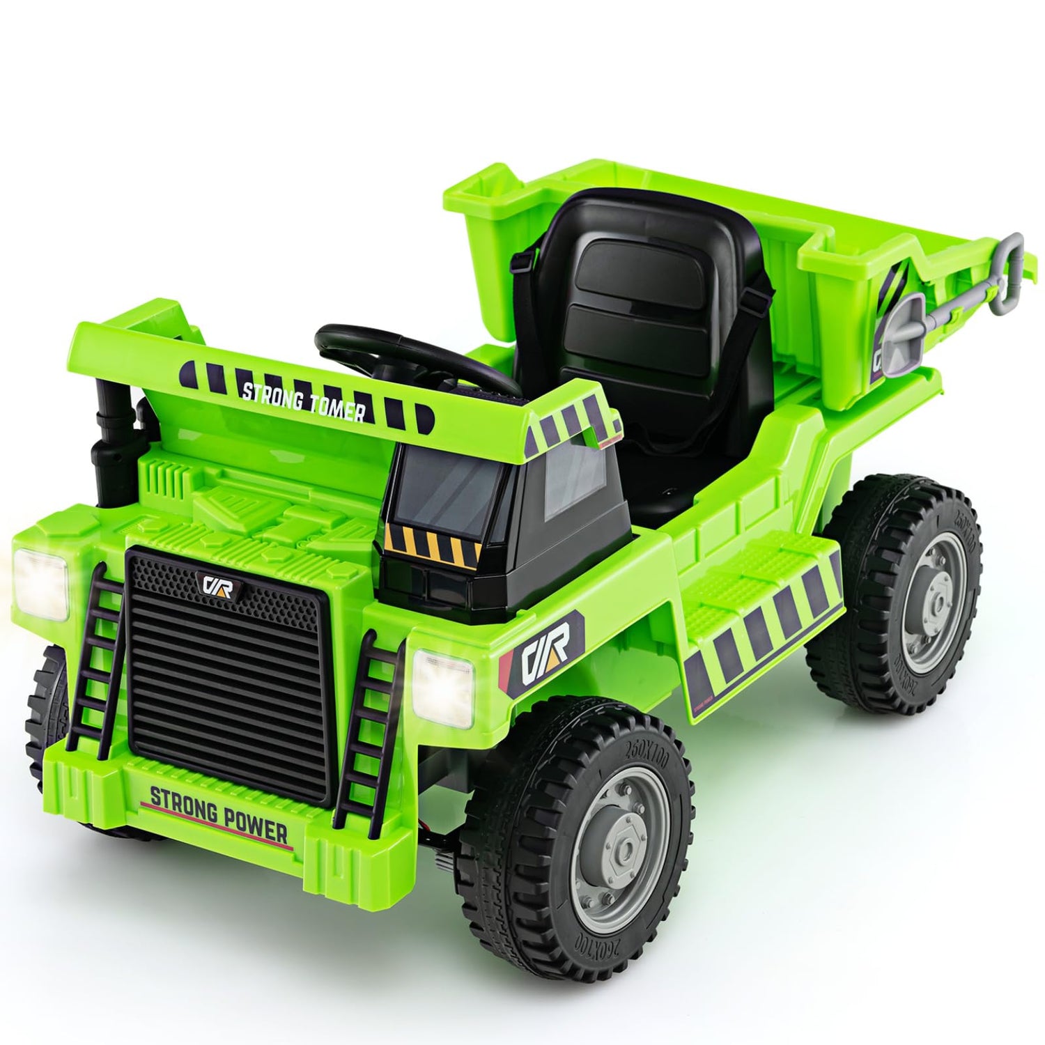 GYMAX 12V Kids Ride On Car, Children Electric Construction Vehicle with Remote Control