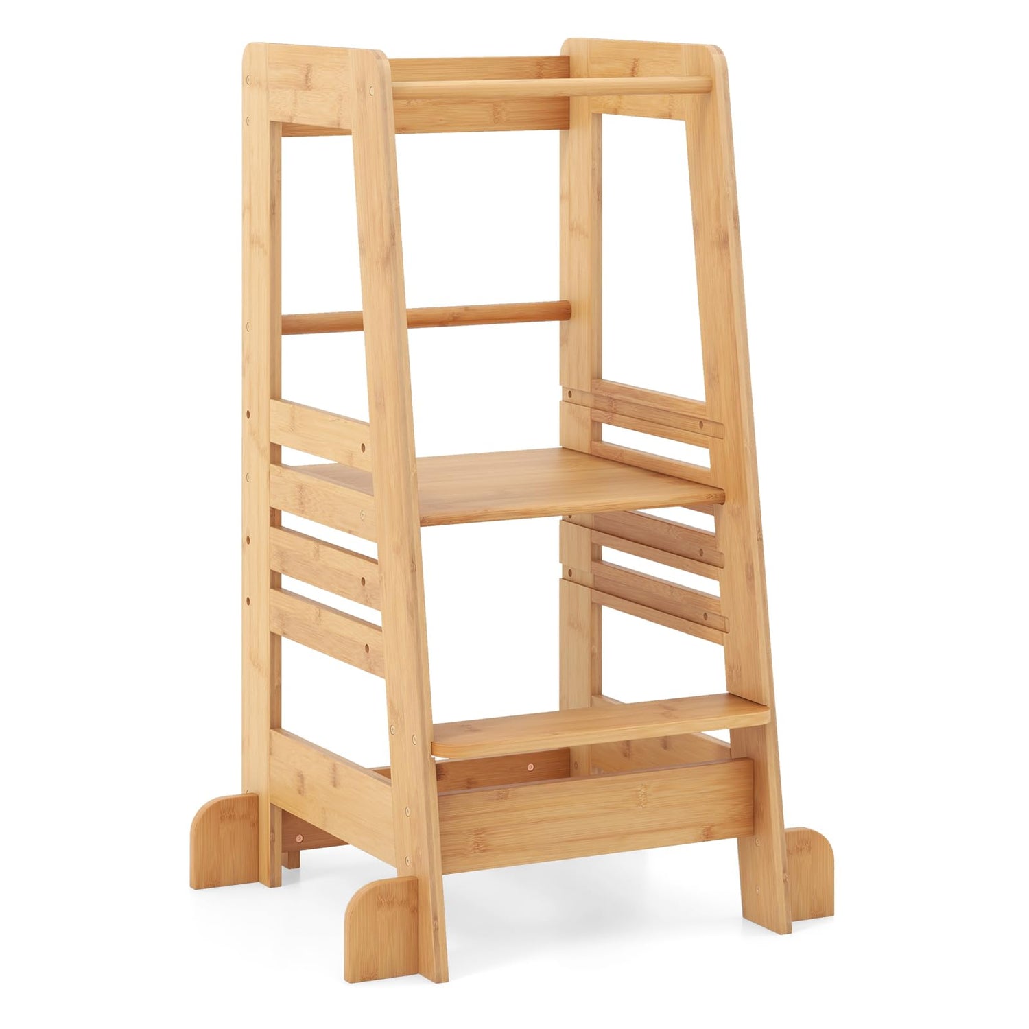 GYMAX Kids Step Stool with Height Adjustable Platform