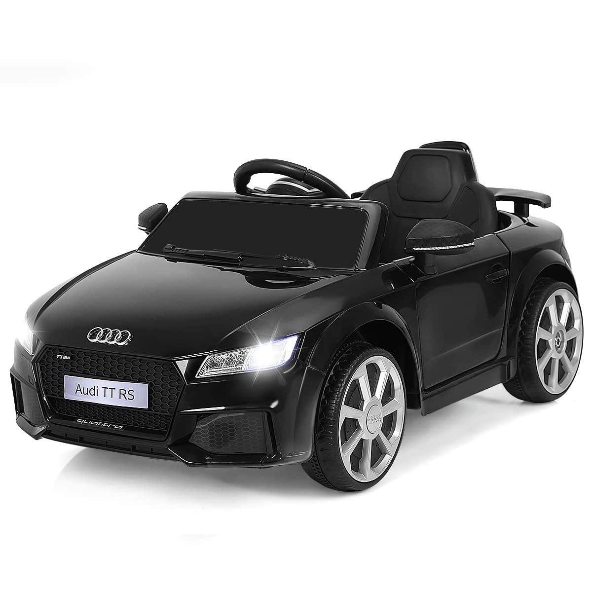 GYMAX Kids Ride on Car, 12V Battery Powered Licensed Audi Car with Remote Control