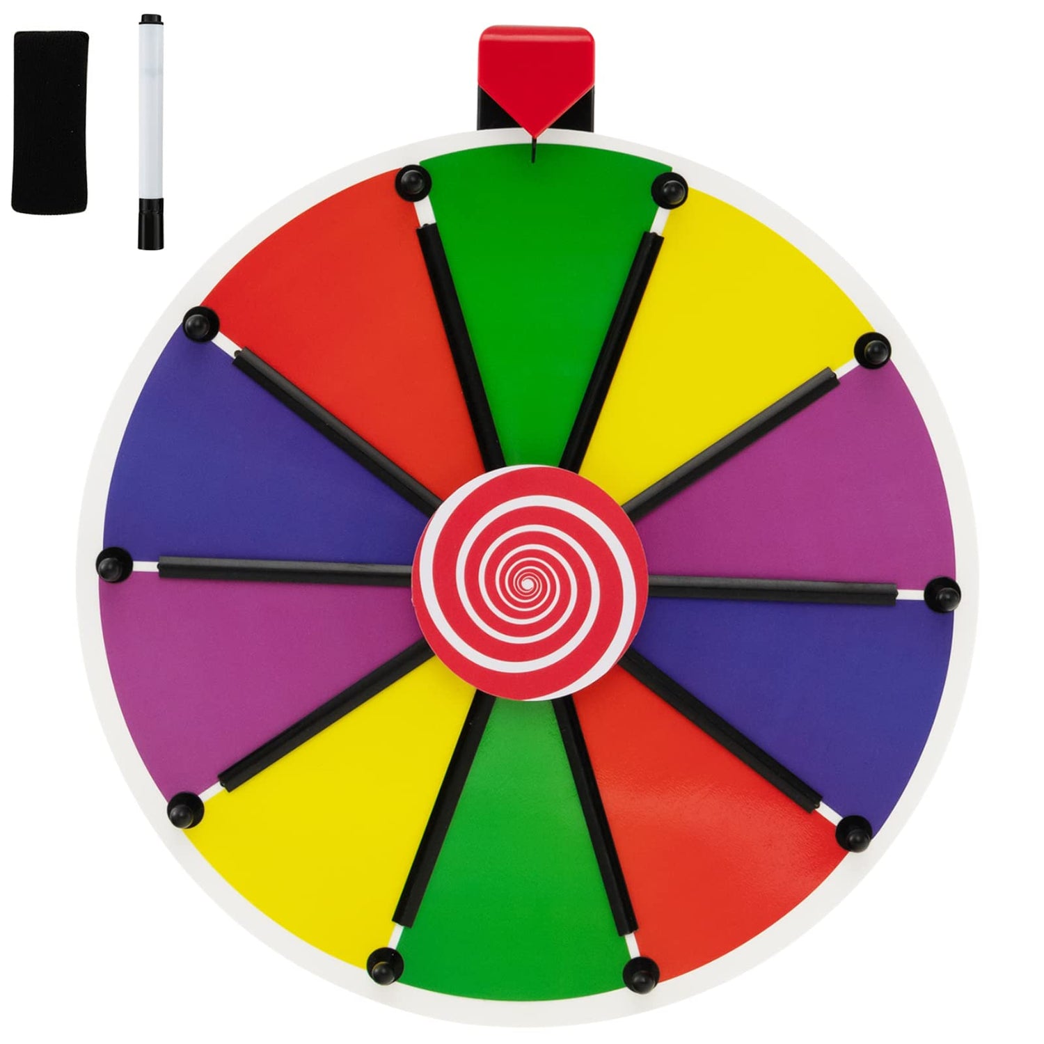15" Wall Mounted Spinning Game with 10 Slots 2 Suction Cups