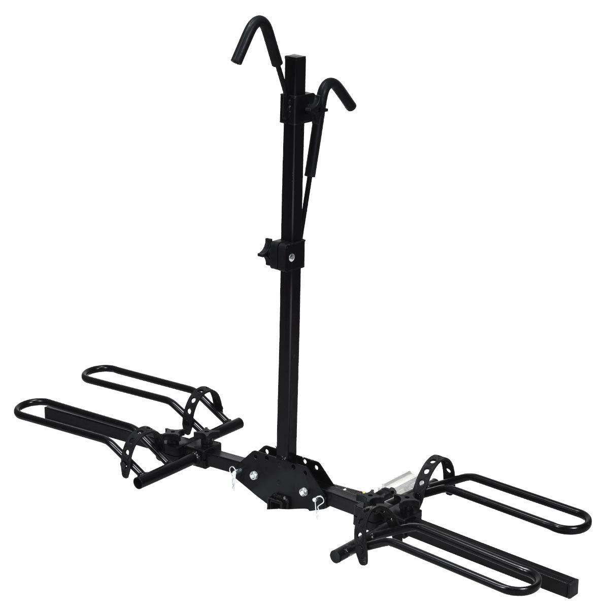 GYMAX Platform Style 2-Bike Rack with 1-1/4” and 2” Receiver