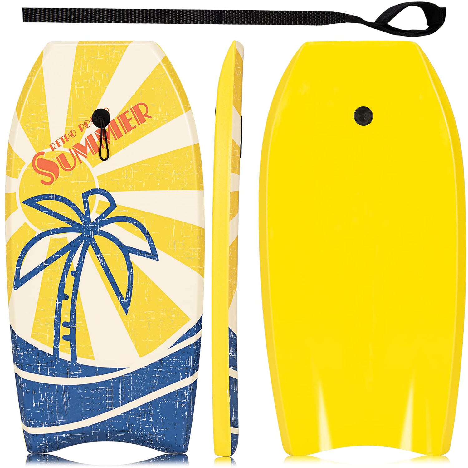 GYMAX Boogie Body Board with Crescent Tail