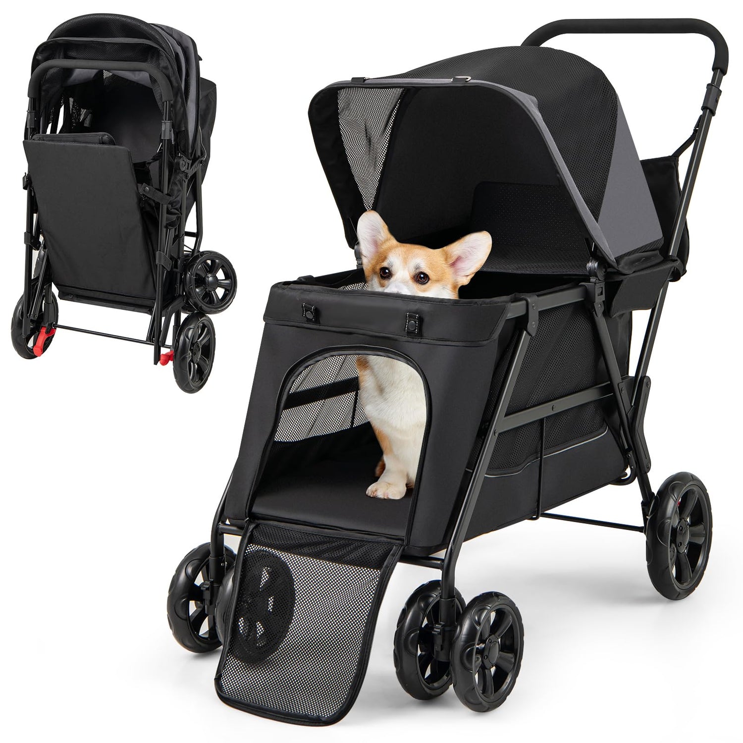 GYMAX Pet Stroller for Small Medium Dogs