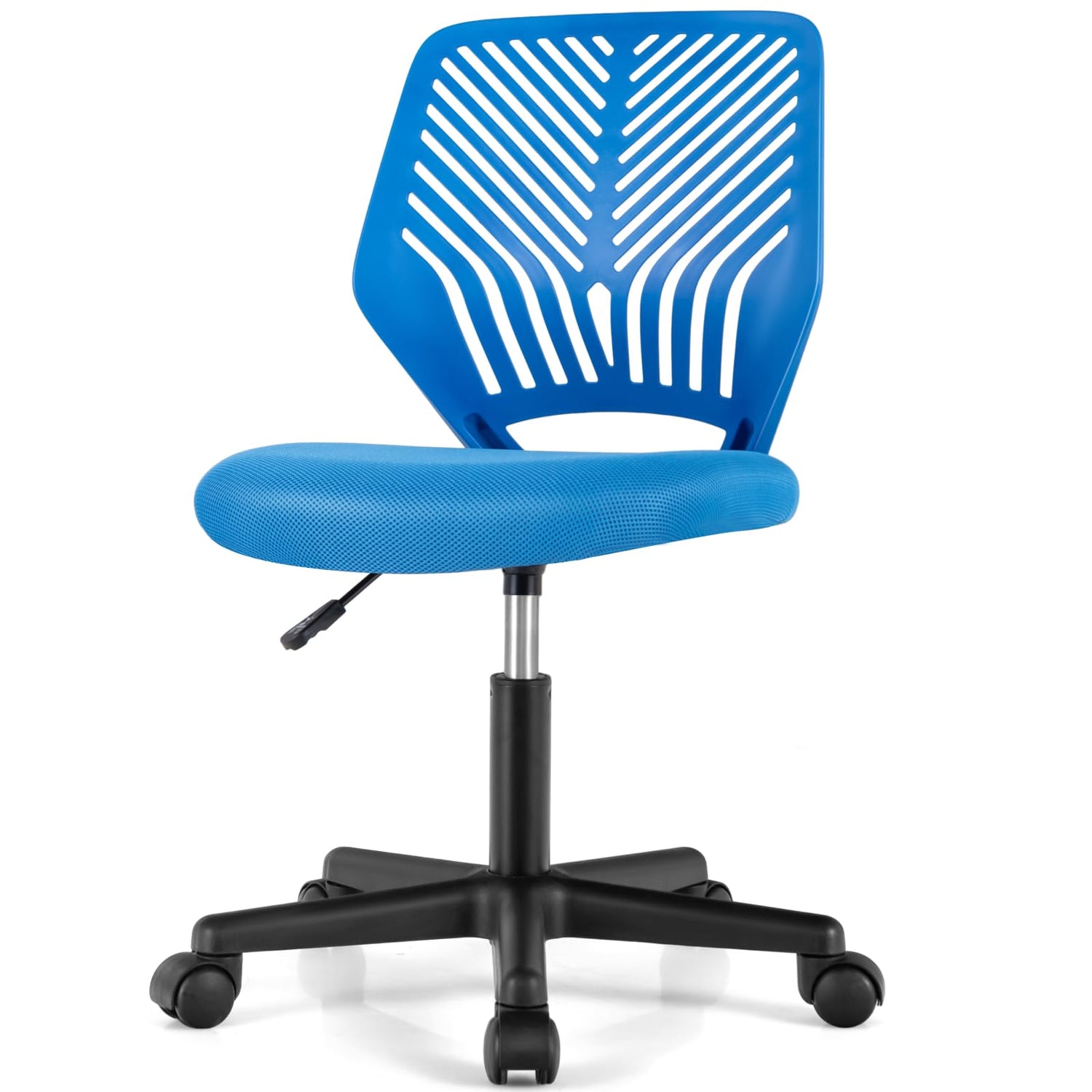 GYMAX Height Adjustable Children Study Chair with Universal Wheels