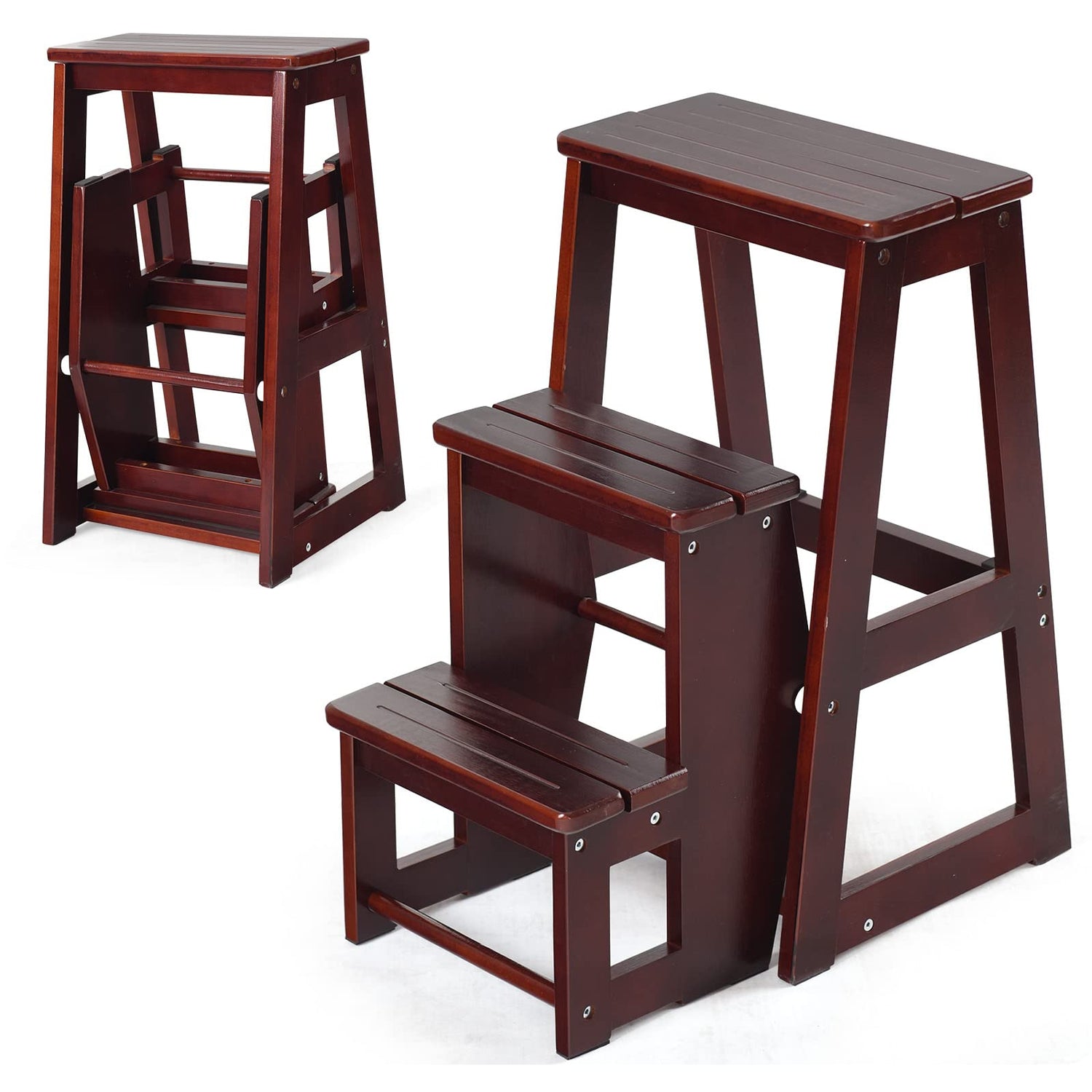 GYMAX 3 Tier Folding Step Stool for Kids and Adults