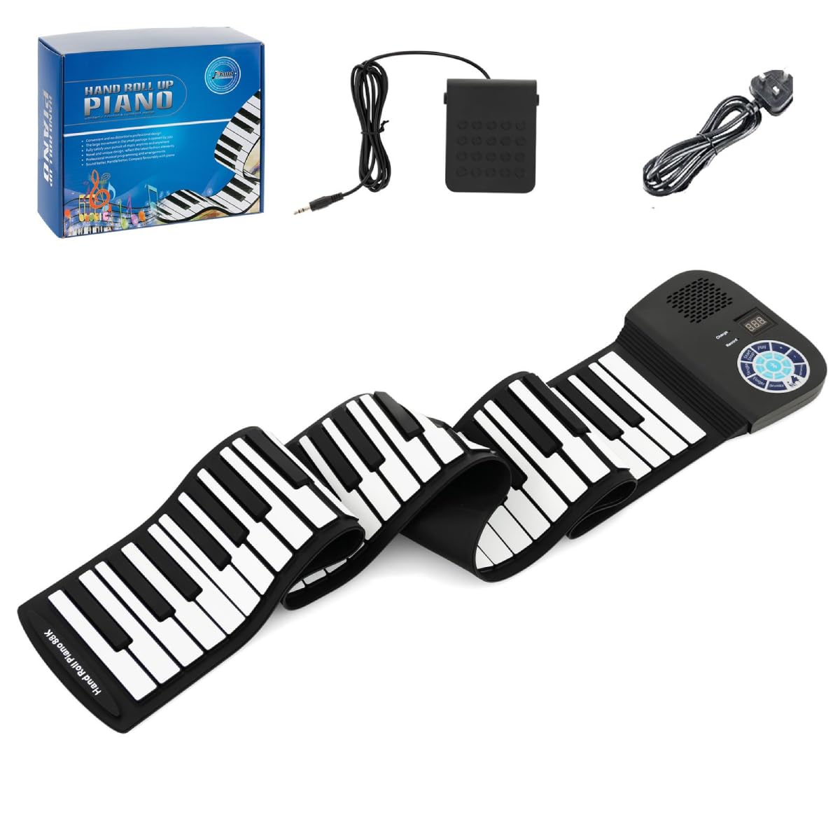 GYMAX 88 Keys Portable Digital Keyboard with Bluetooth
