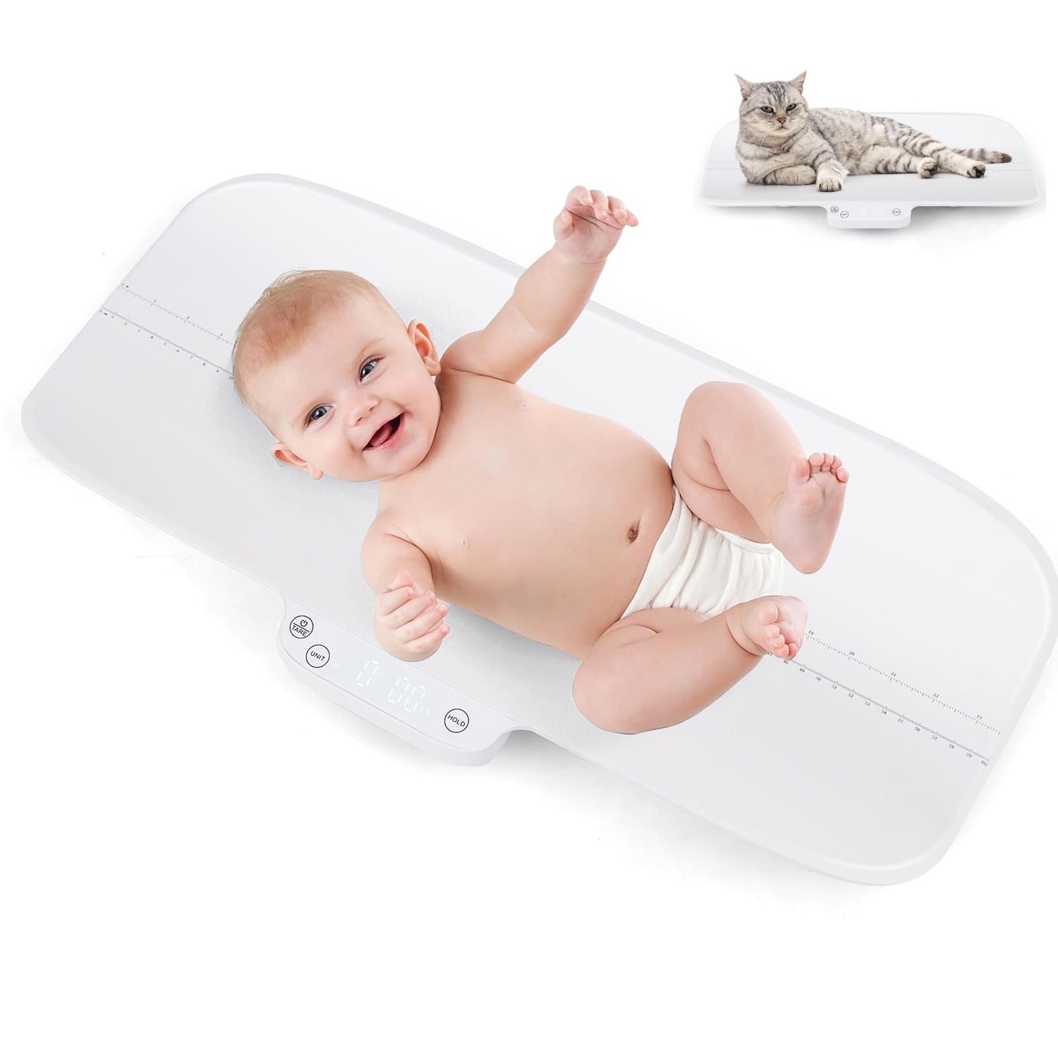 GYMAX Baby and Pet Scale, Newborn Toddler Weighing Scale with LED Display, 4 Units