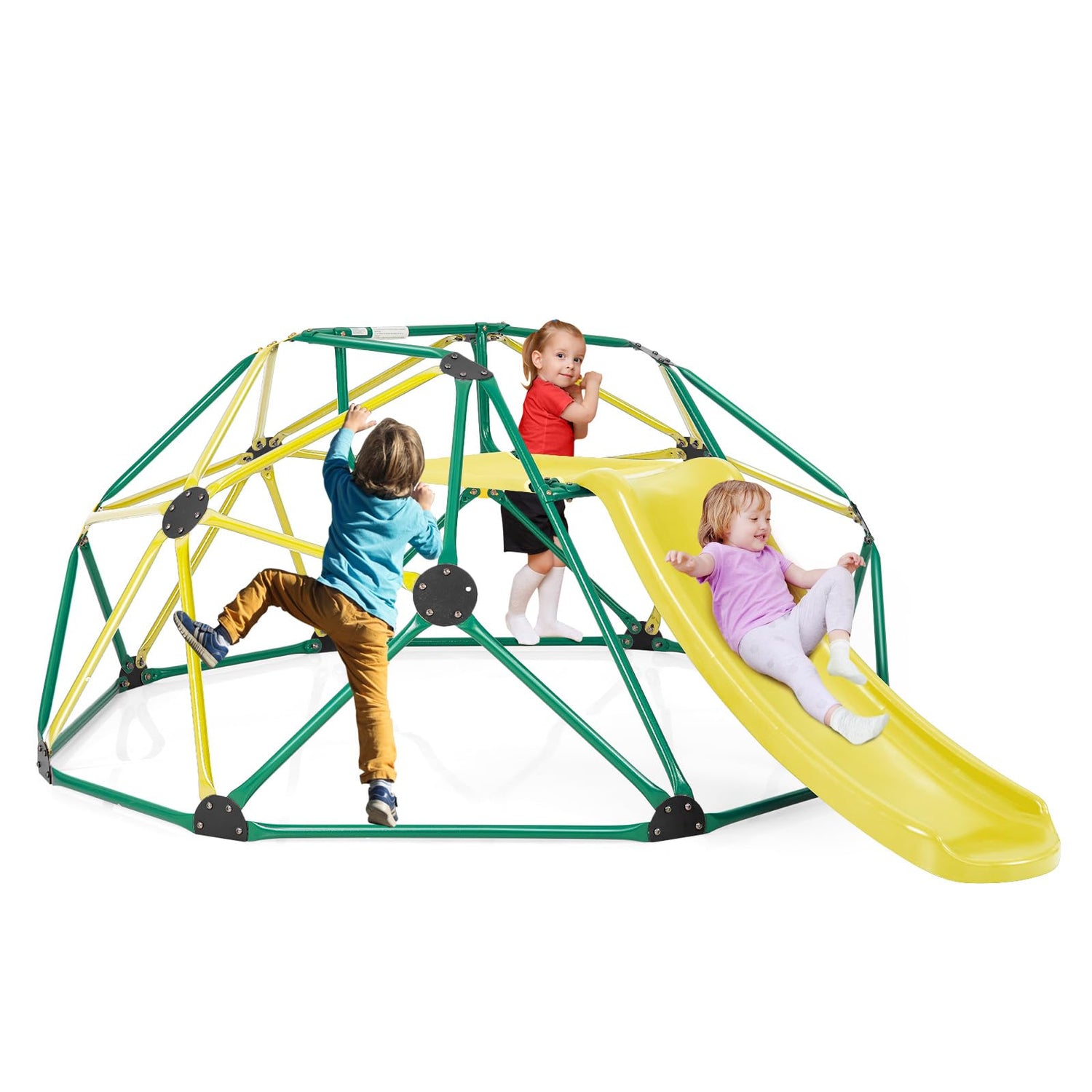 GYMAX Dome Climber with Slide
