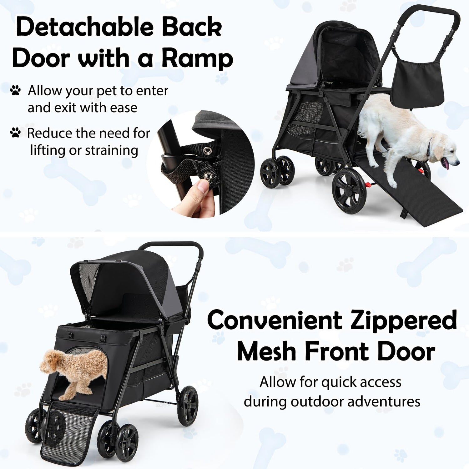 GYMAX Pet Stroller for Small Medium Dogs