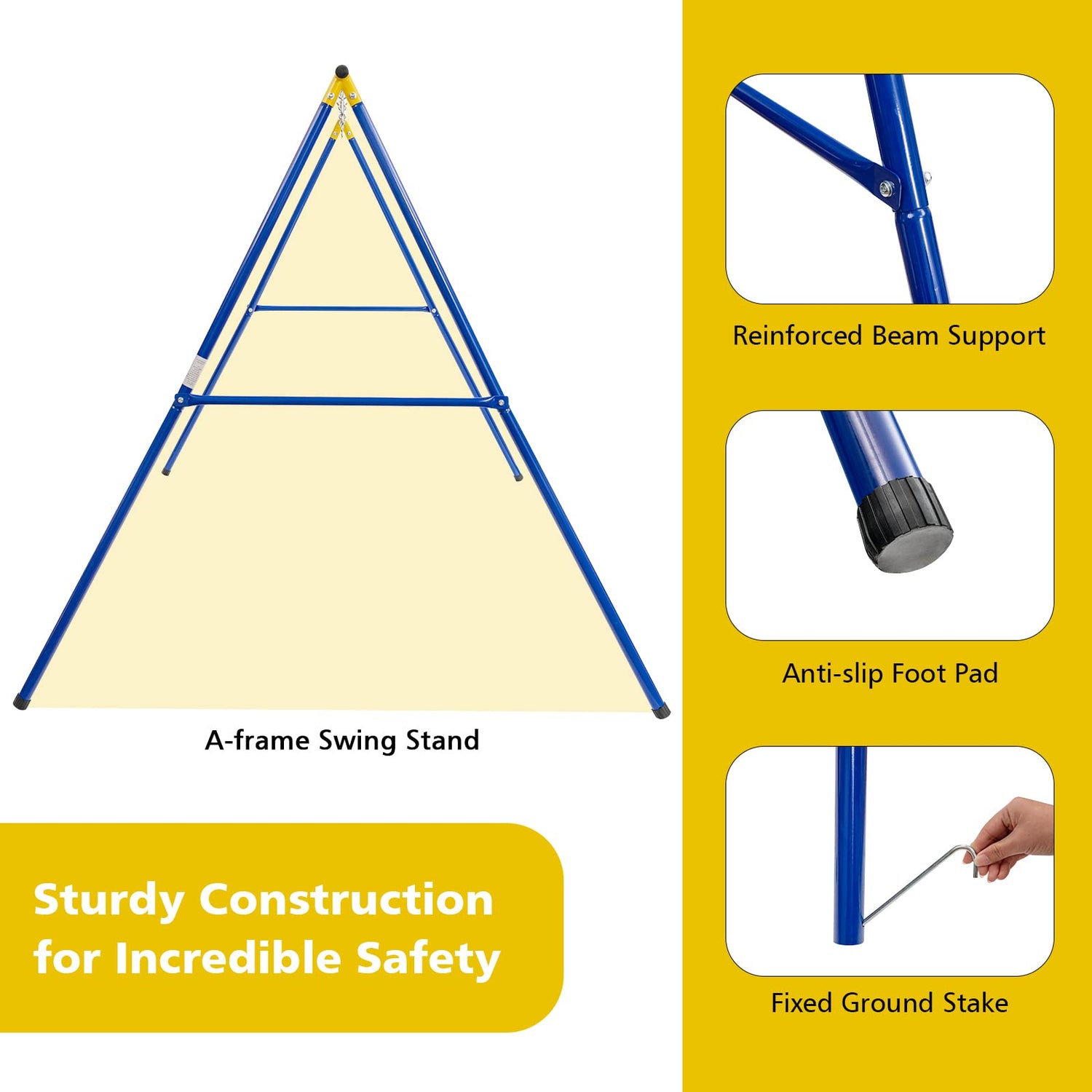 GYMAX Double Swing set
