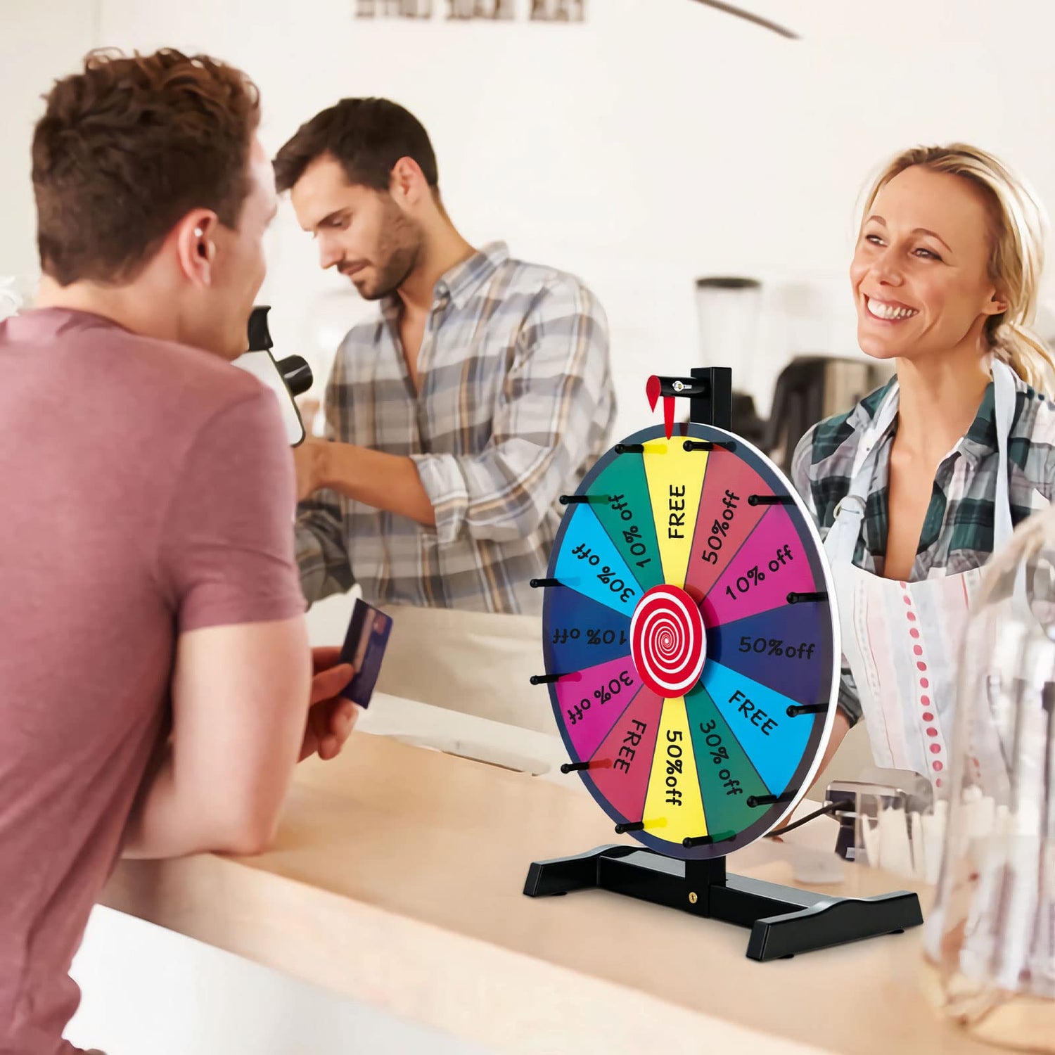15" Tabletop Spinning Game with 12 Slots for Party Pub Tradeshow Carnival