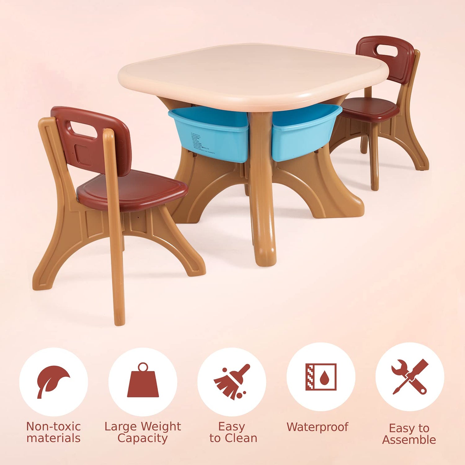GYMAX Kids Table Chair Set