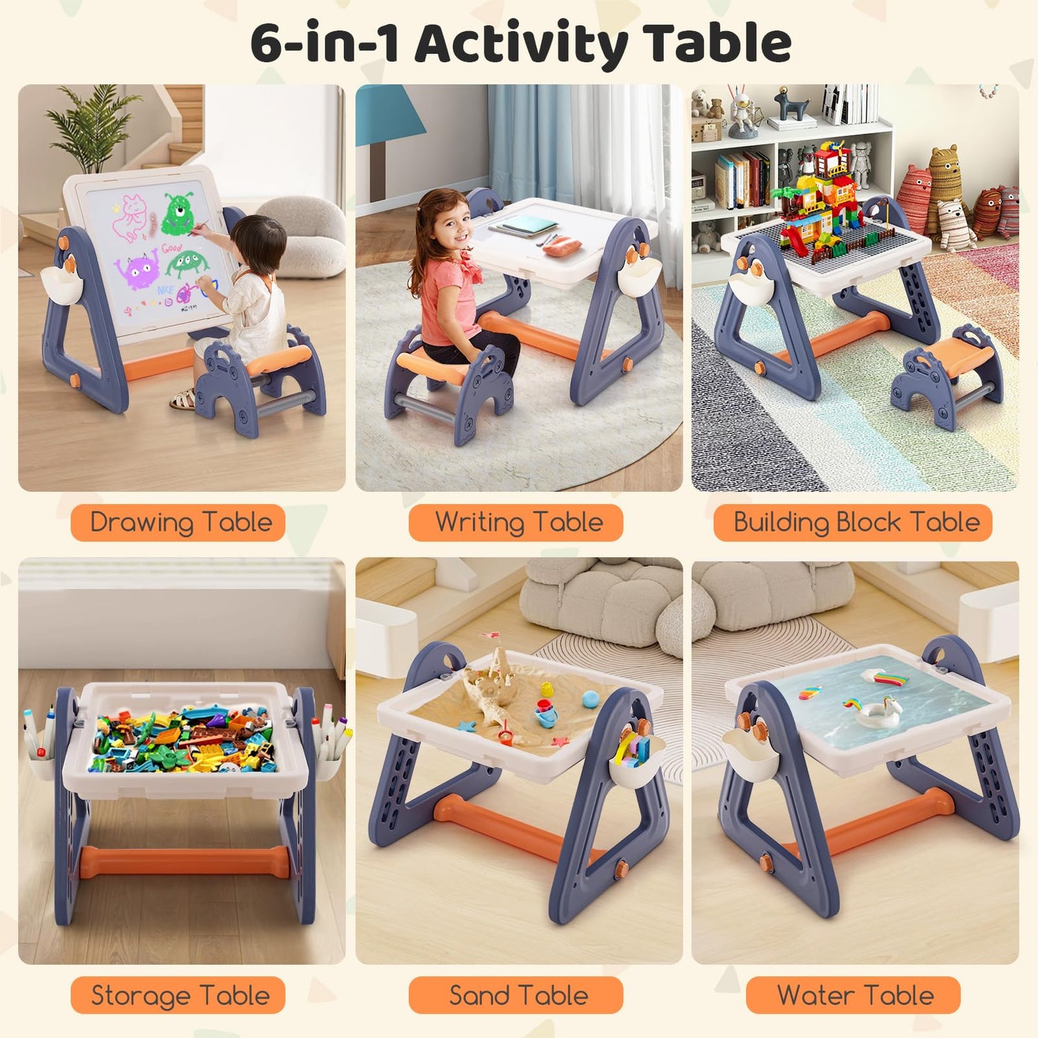 GYMAX Kids Activity Table and Chair Set