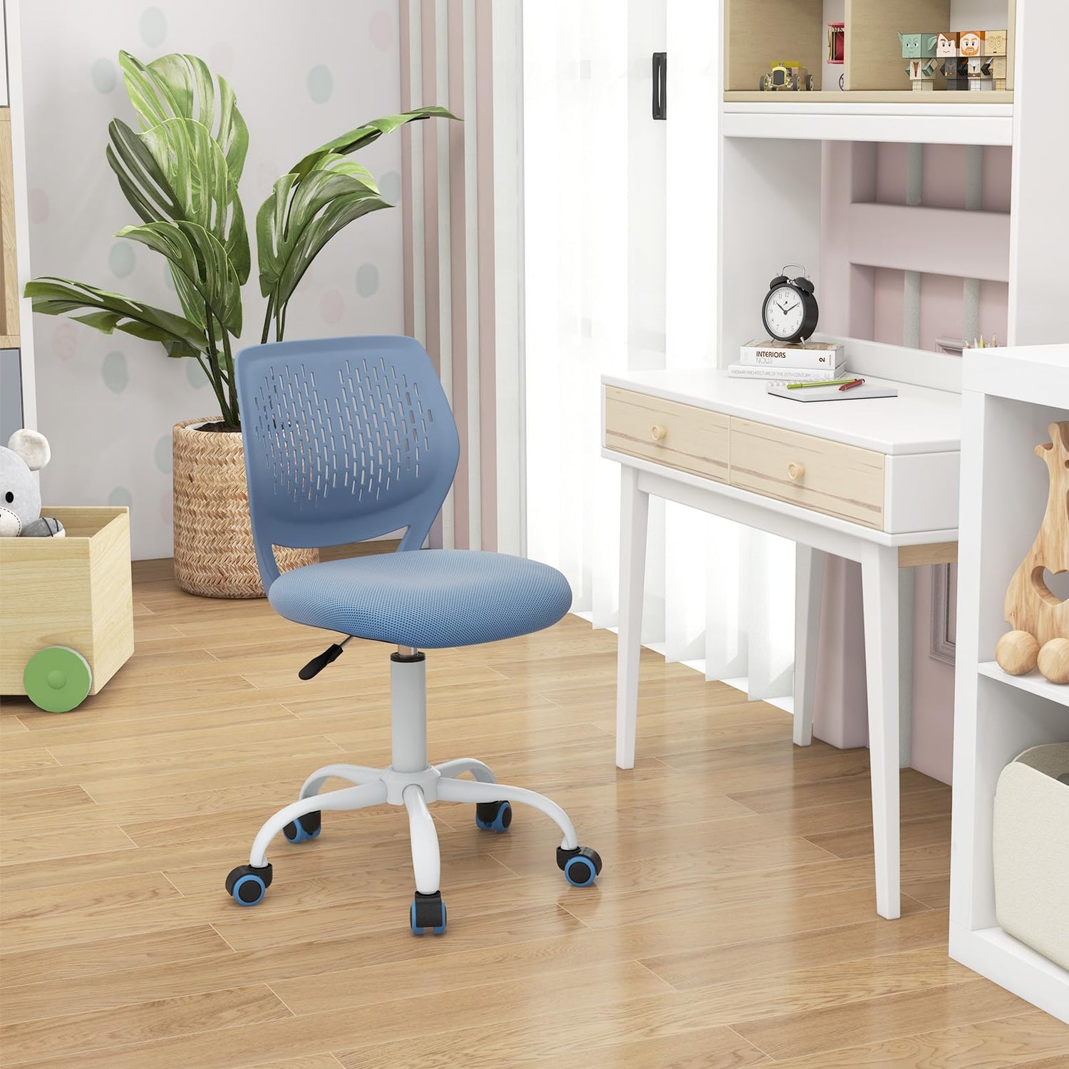 Height Adjustable Study Chairs with PU Casters