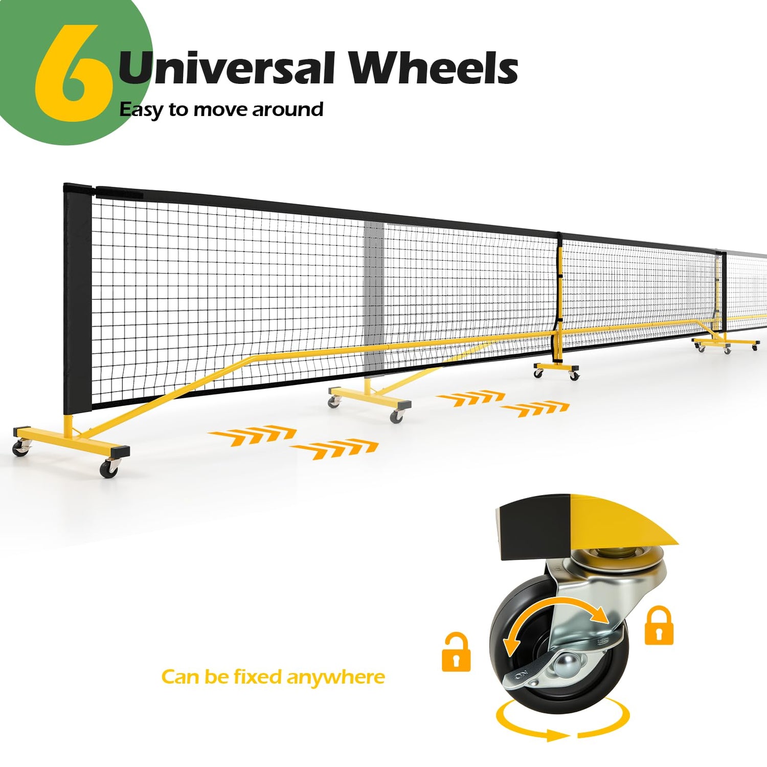 GYMAX 22FT Portable Pickleball Net