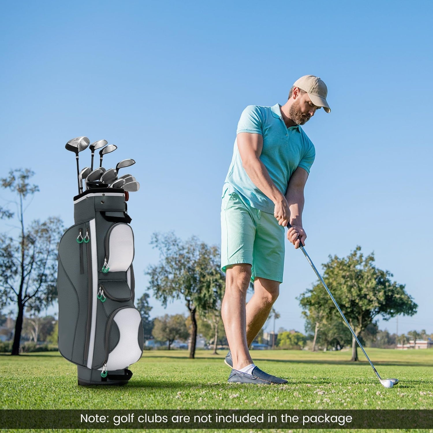 GYMAX Golf Trolley Bag, Lightweight Golf Cart Bag