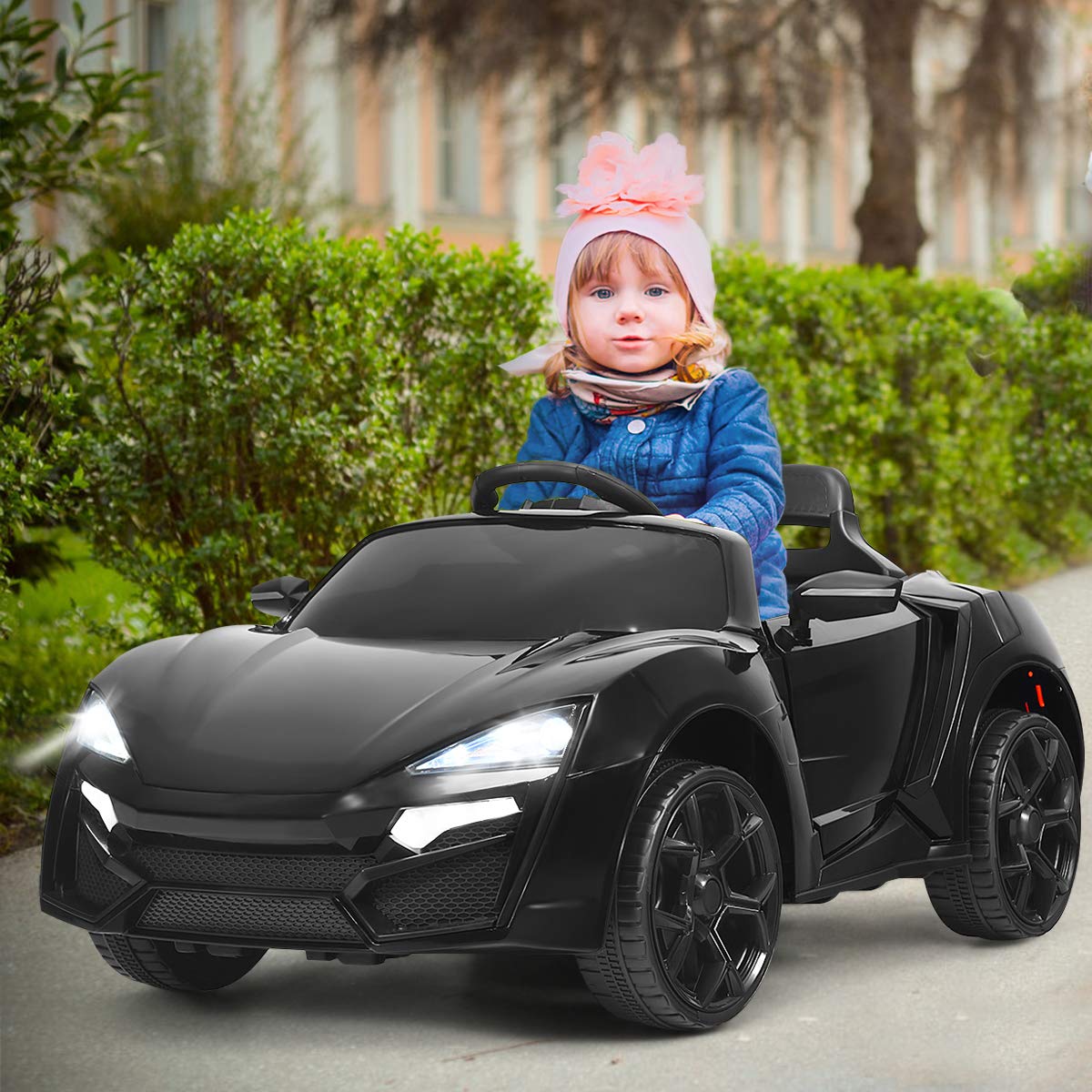 GYMAX 12V Battery Powered Car with Remote Control