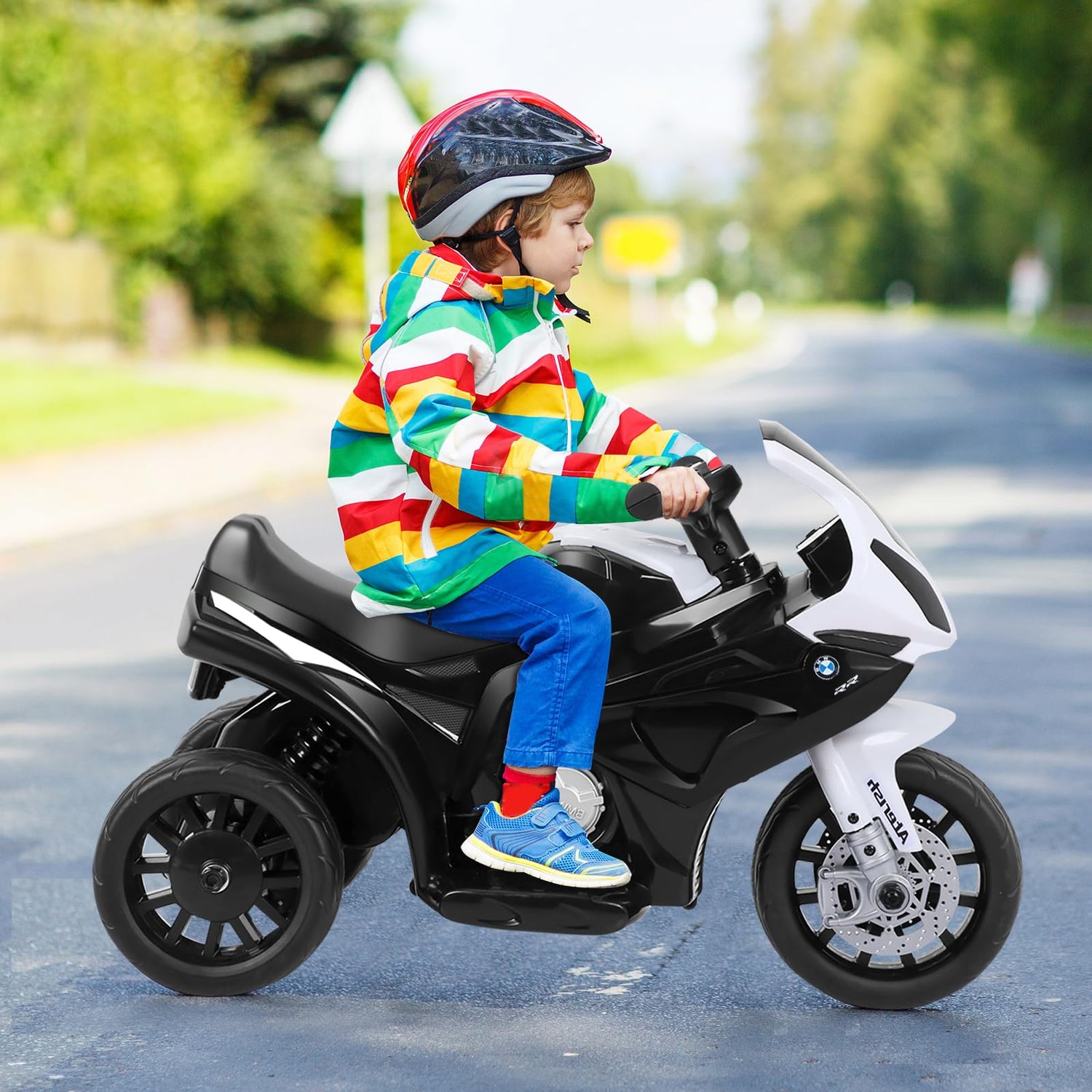 GYMAX 6V Licensed BMW Ride on Motorcycle with Music & Headlights